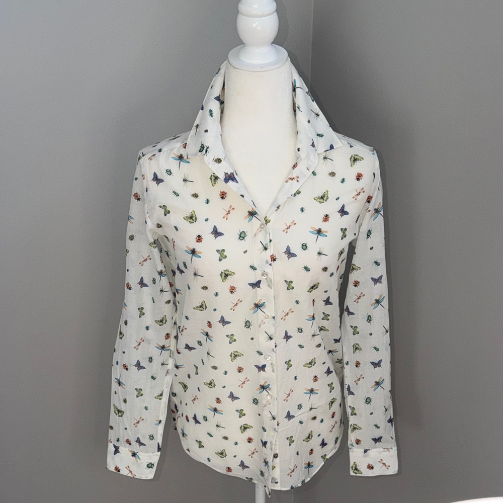 The Kooples Button Down Insect Shirt